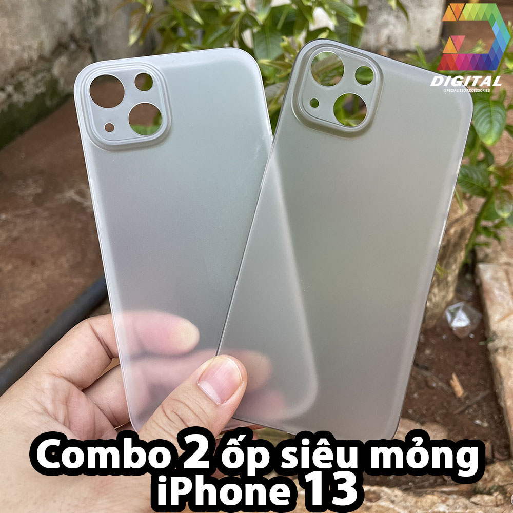 Combo 2 ốp lưng trong nhám unibody iphone 13 siêu mỏng
