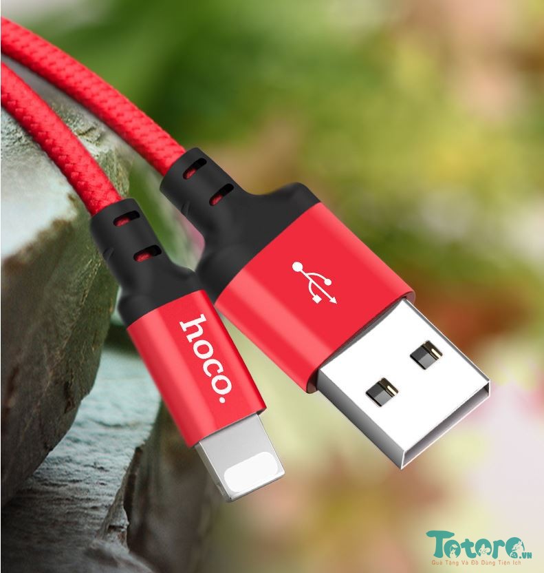 Cáp Sạc Nhanh / Cáp sạc nhanh và truyền dữ liệu Lightning Hoco X14 sạc nhanh 2A MAX dây sạc bọc dù chống rối chống đứt dành cho iPhone XS max iPhone 11 iPhone 11 Pro max dài 100cm Bảo hành 12 Tháng, Lỗi 1 Đổi 1 Toàn Quốc