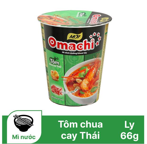 Mì Ly Omachi tôm chua cay 66gr