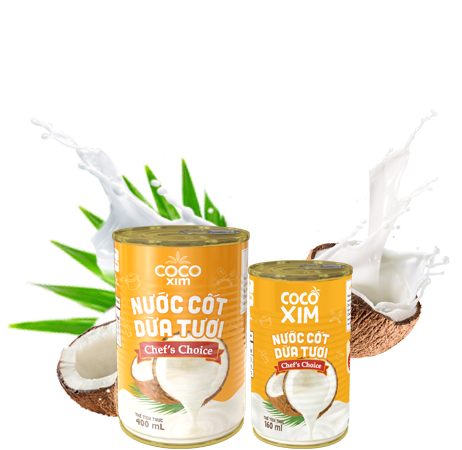 Nước cốt dừa tươi Bến Tre COCOXIM, đóng hộp tiện lợi 160ml / 400ml