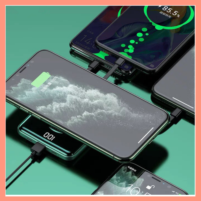 Sạc dự phòng không dây kèm cáp sạc nhanh dung lượng 20000 mAh
