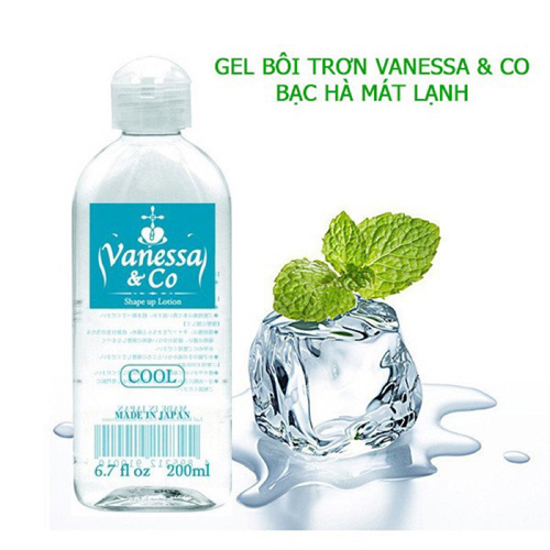 Gel Bôi Trơn Vanessa Giảm Đau Mát Lạnh 200ml Tinh Chất Bạc Hà Giúp Tăng Sự Tự Tin Và Hạnh Phúc