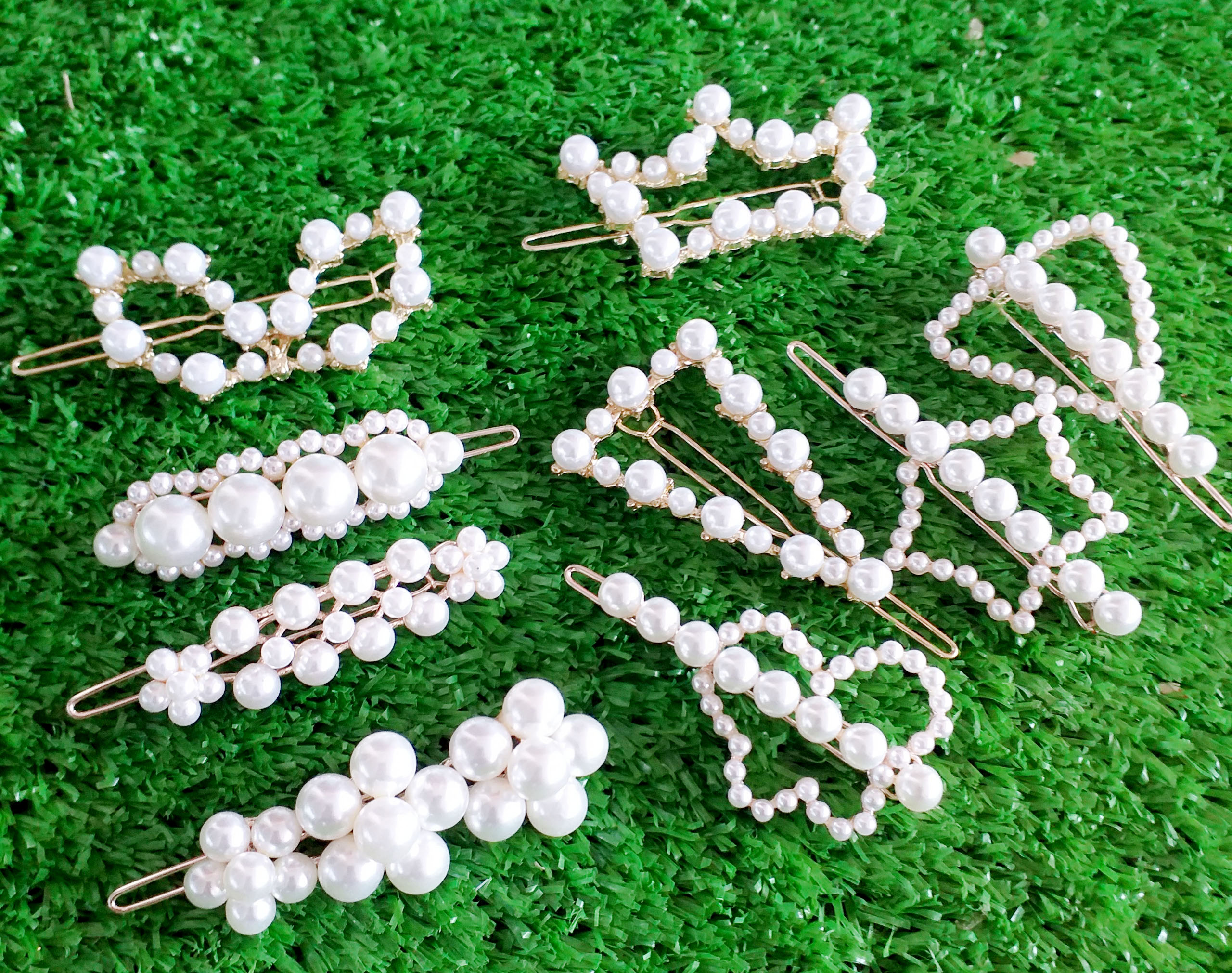 KẸP TÓC NGỌC TRAI NHÂN TẠO SIÊU SANG CHẢNH CHO CÁC NÀNG