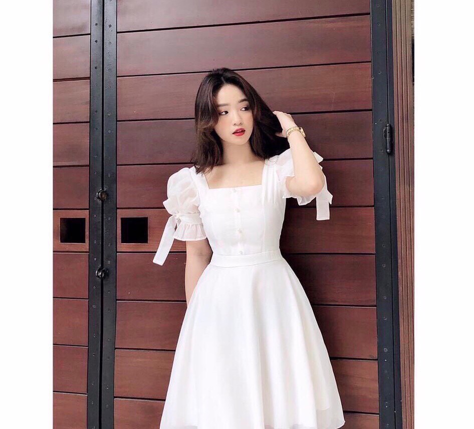Váy trắng công chúa điệu đà cho các nàng