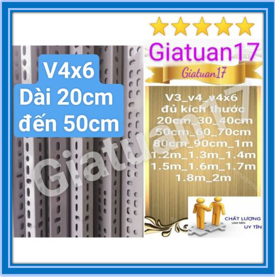 ⭐DÀY 2.5LI⭐(Dài từ 20cm đến 50cm)Thanh sắt V lỗ 4x6cm ( dài 20cm,30cm,40cm,50cm)dày 2.5 li