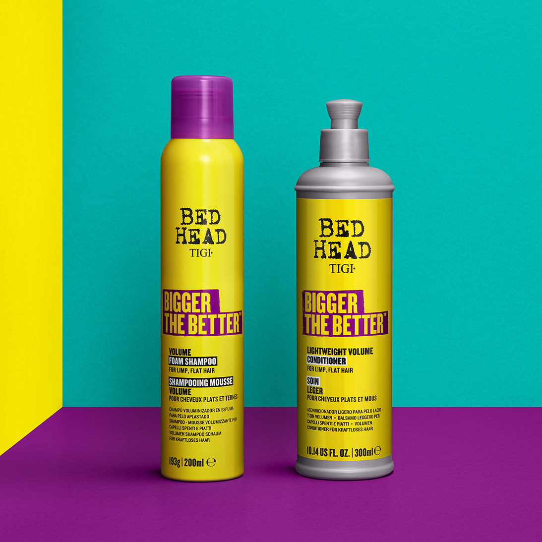 Dầu gội xả dành cho tóc mỏng, xẹp, làm phồng tóc Tigi Bed Head Bigger the Better 200ml/300ml