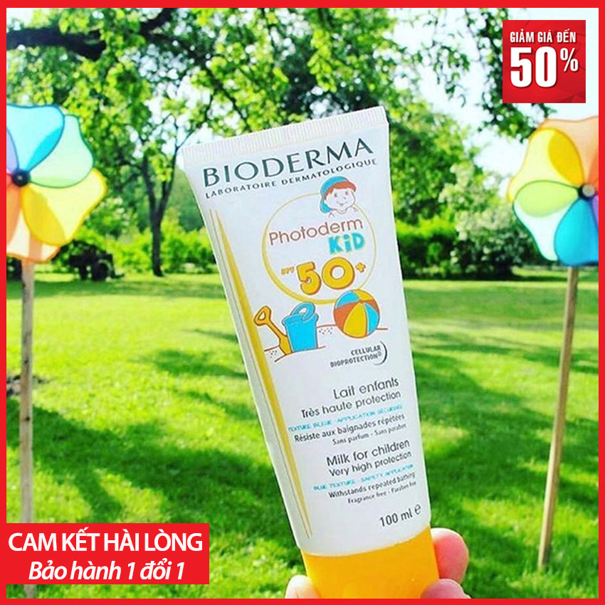 [HÀNG CHẤT] Kem Chống Nắng Trẻ Em Bioderma Photoderm Kid Cream SPF50+ 100ml; Ngăn Chặn Được Tác Hại Của UVA Và UVB; Bảo Vệ Làn Da Bé Yêu; Ngăn Chặn Lão Hóa Sớm.