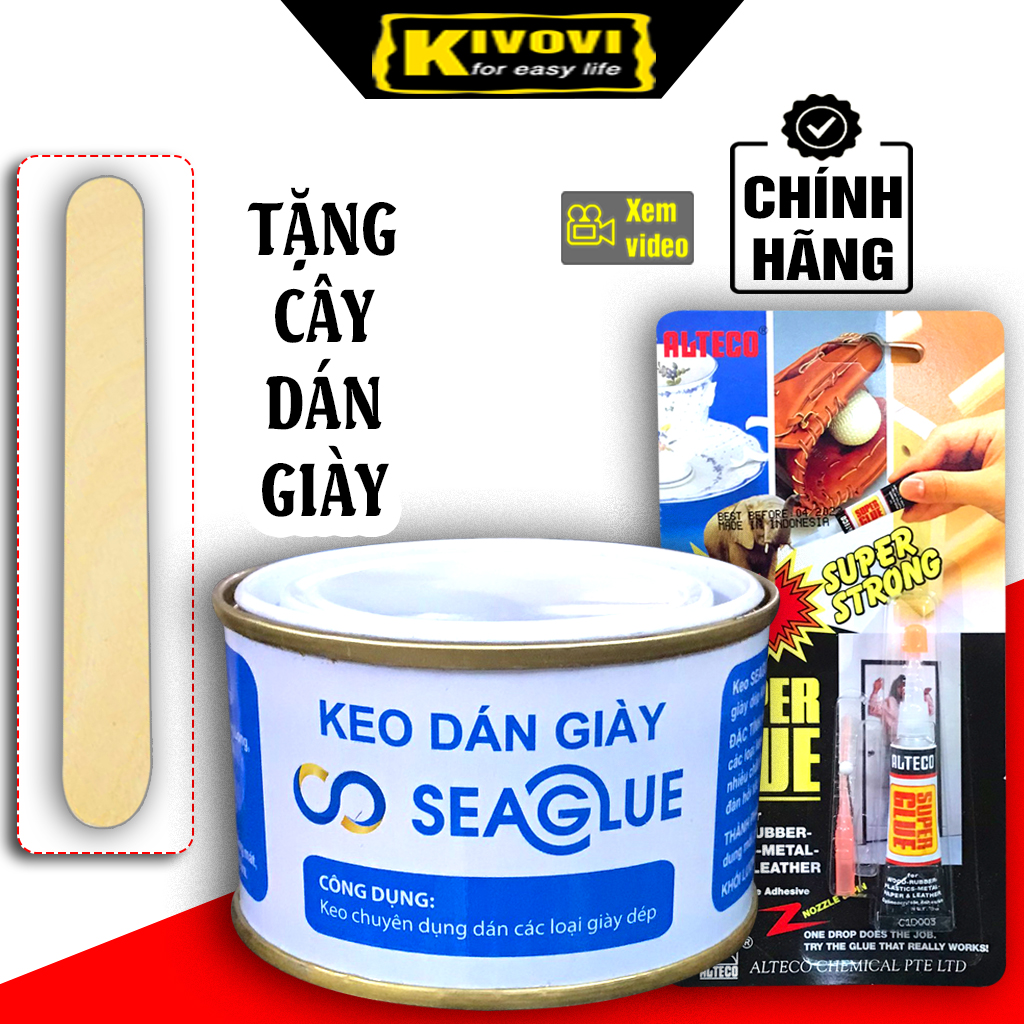 Keo Dán Giày Dép Siêu Dính SeaGlue Đa Năng 100Gr - Keo Dán Giày Thể Thao Đa Năng Chuyên Dụng/ keo dính giày thể thao - Keo Dán Giày Cao Cấp/ keo dán dép siêu dính/ Keo Con Voi Thái Lan Siêu Dính - Kivovi