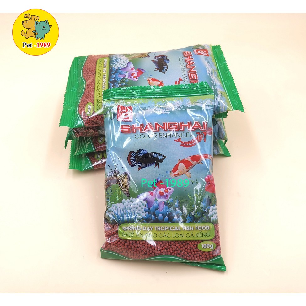 Thức ăn cá shanghai 100g - cám cá cảnh
