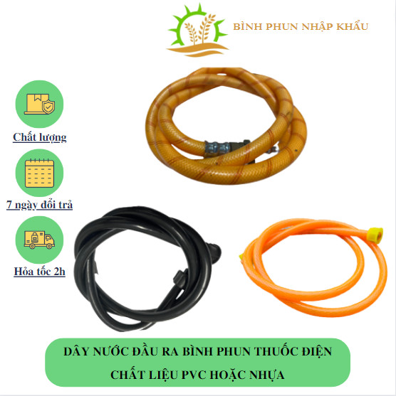 Dây nước ra chuyên dùng cho bình xịt điện, bình phun thuốc trừ sâu - Dài 1,2 mét