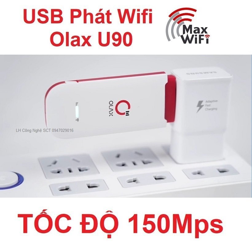 USB Phát Wifi 4G Olax U90 gắn sim 4G dcom 4G dùng cho ô tô xe hơi <16 chỗ OTG Type C chuyển đổi