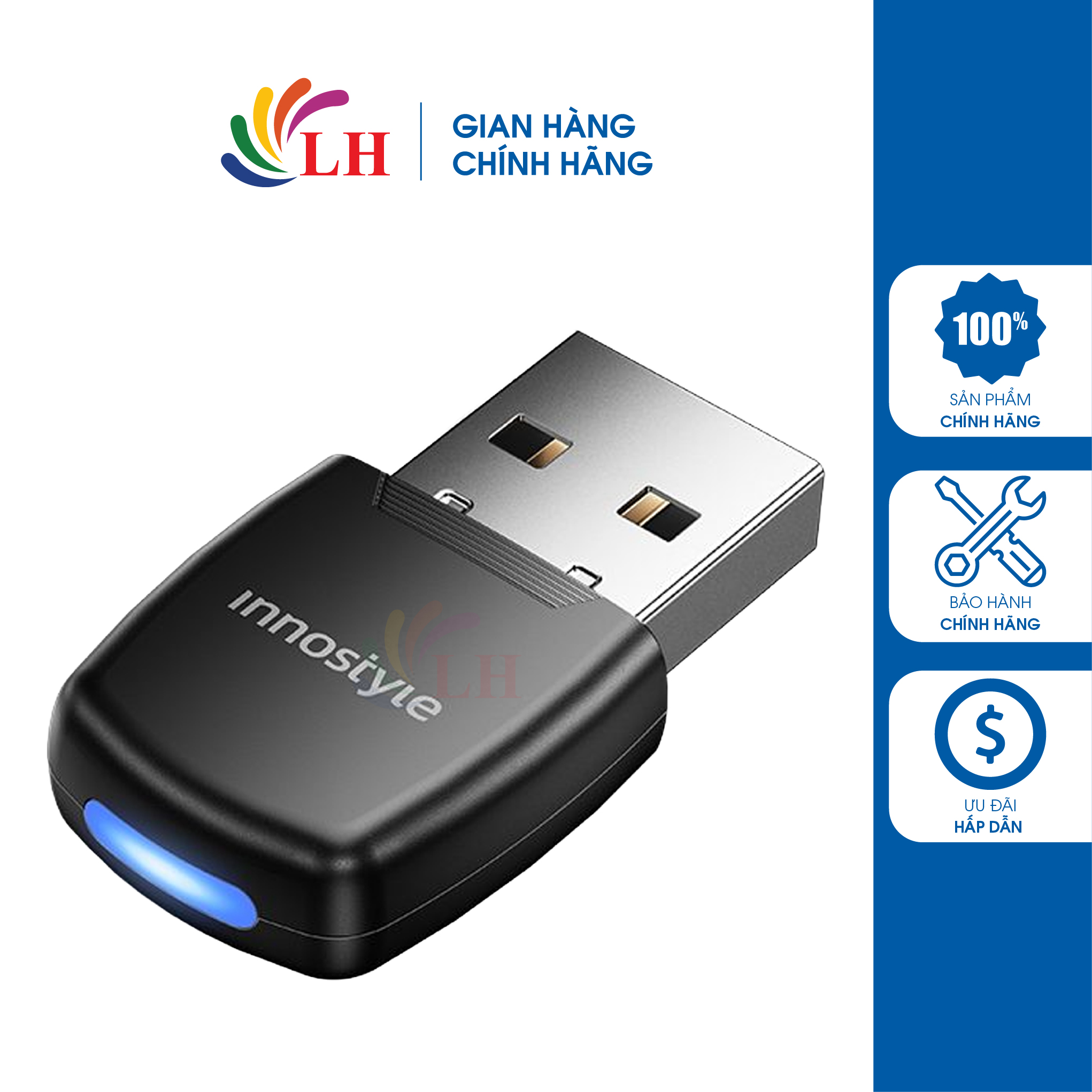 USB Wifi Innostyle AX600 OTG NexaLink AWF6 - Hàng chính hãng - WiFi 6 mạnh mẽ, Tốc độ AX600, Hỗ trợ Plug & Play
