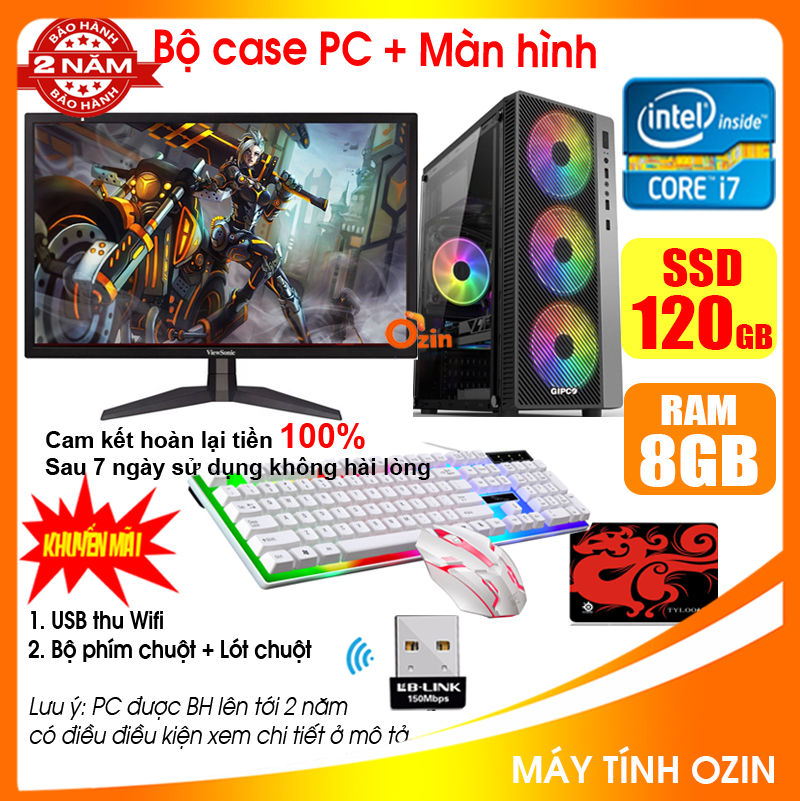 [Trả góp 0%]Bộ máy tính để bàn VP LED + Màn 20 24 inch G2010 / i3-2100 / i5-2330-3330/ i7-2600 / Ram 4-8GB/ SSD 120-240GB  ... [Tặng Phím chuột, thu wifi, bàn di] VPG2 VPi32 VPi52 VPi53 VPi72 LOZ