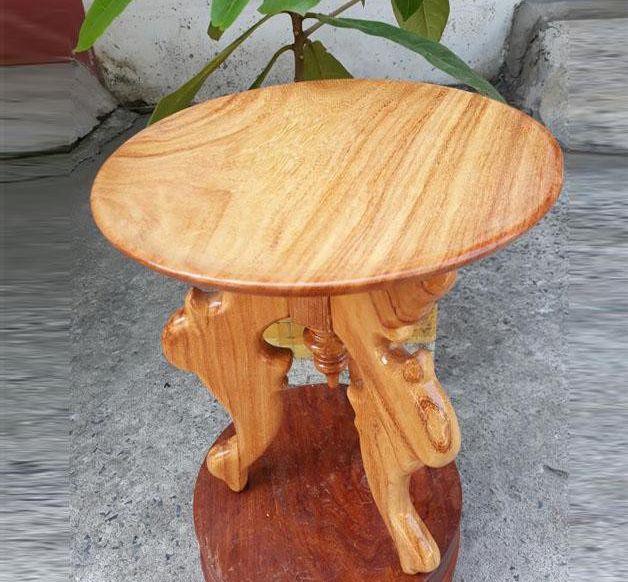 Chò gỗ 3 chân để dĩa trái cây gỗ gõ cao cấp