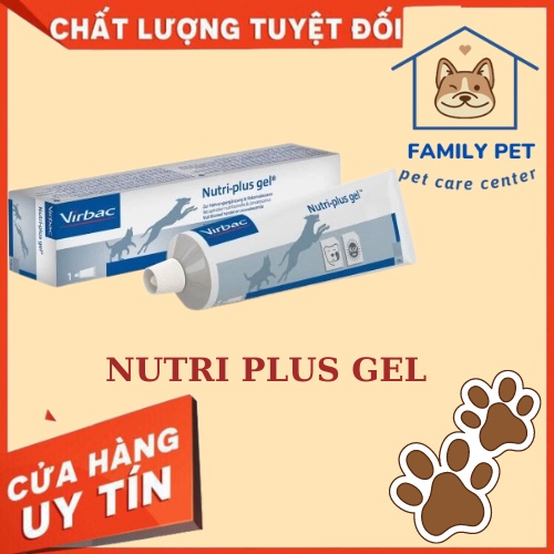 Gel dinh dưỡng cho chó mèo virbac nutri plus gel tuýp 120g