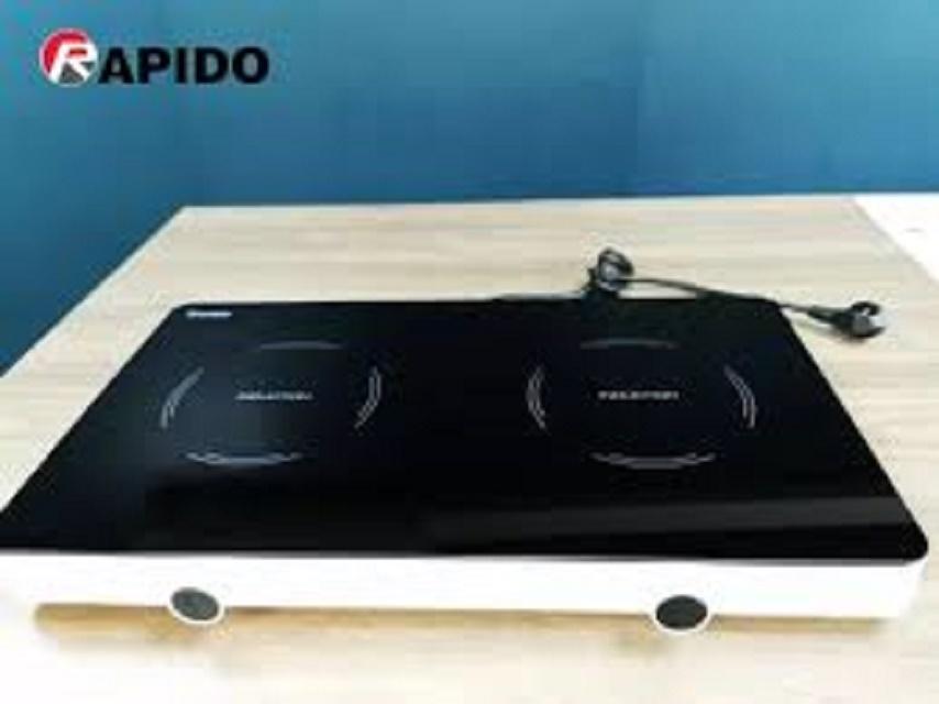 Bếp từ dương rapido ri3000kp - 2 vùng bếp cs 2000w + 2000w - điều khiển cẩm ứng kết hộp núm vặn - bảo hành 12 tháng toàn quốc