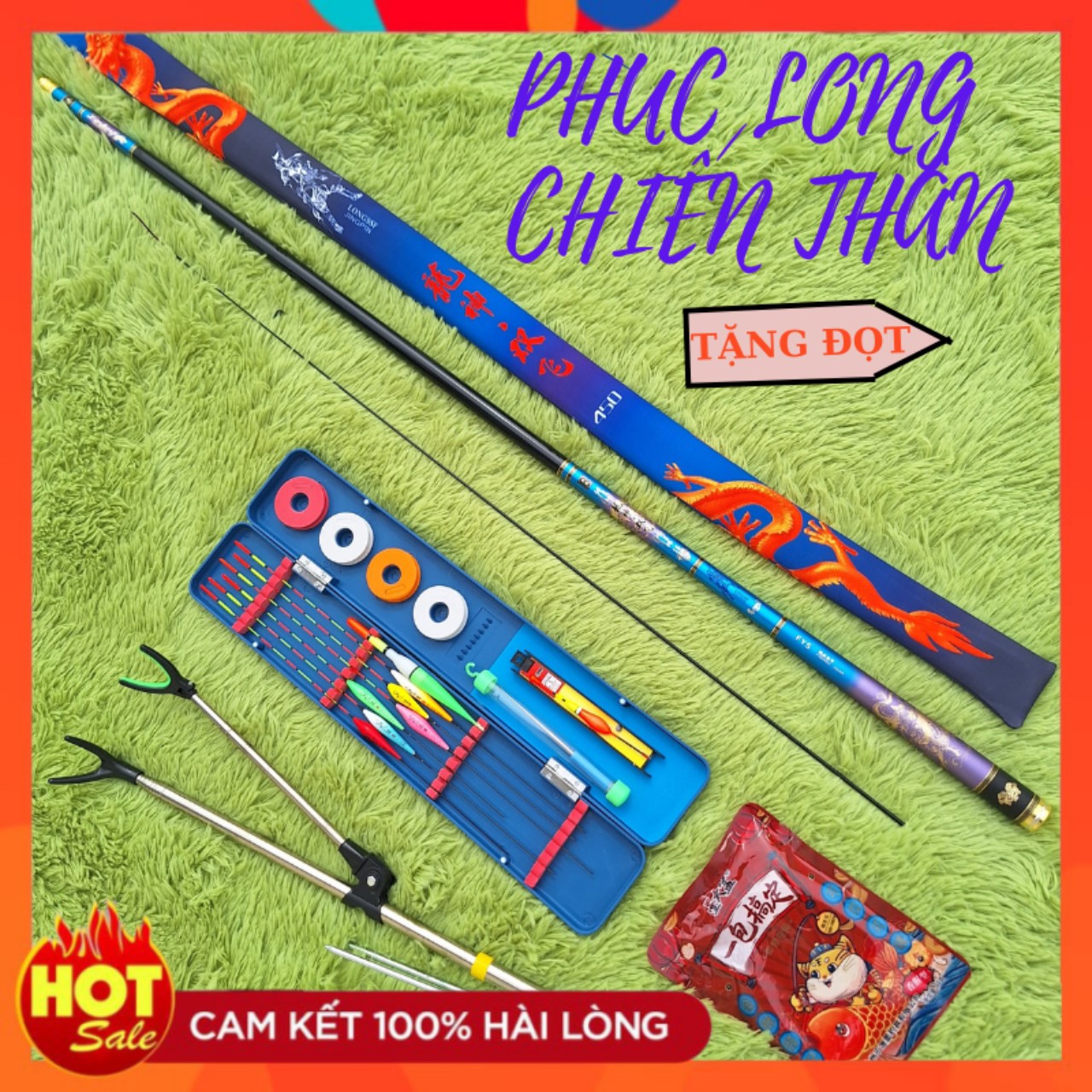 [TẶNG ĐỌT] Bộ cần câu đài PHỤC LONG CHIẾN THẦN 5H-28i chuyên săn hàng cao cấp đầy đủ phụ kiện -HOÀI MY FISHING