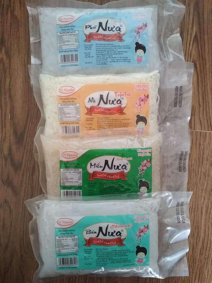 Combo 5 gói bún, mì, phở, miến nưa 240 gram 140k