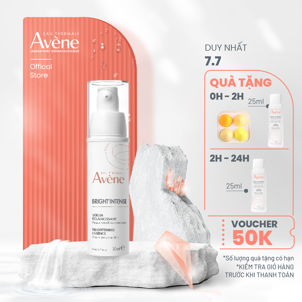 Tinh chất dưỡng sáng da chuyên sâu avène bright'intense brightening essence 30ml
