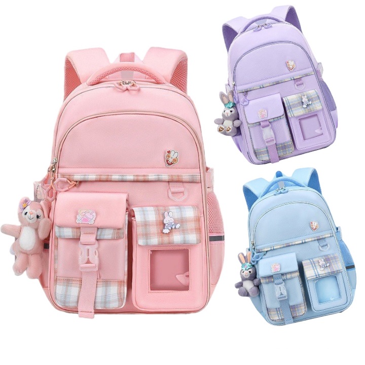 BaLô Đi Học Siêu Nhẹ Chống Thấm Nước Phong Cách Mới Cho Bé Gái Tiểu Học Cỡ Lớn Bảo Vệ Cột Sống Có Hệ Thống Phản Quang Cao Cấp SHOP HUYỀN BIN