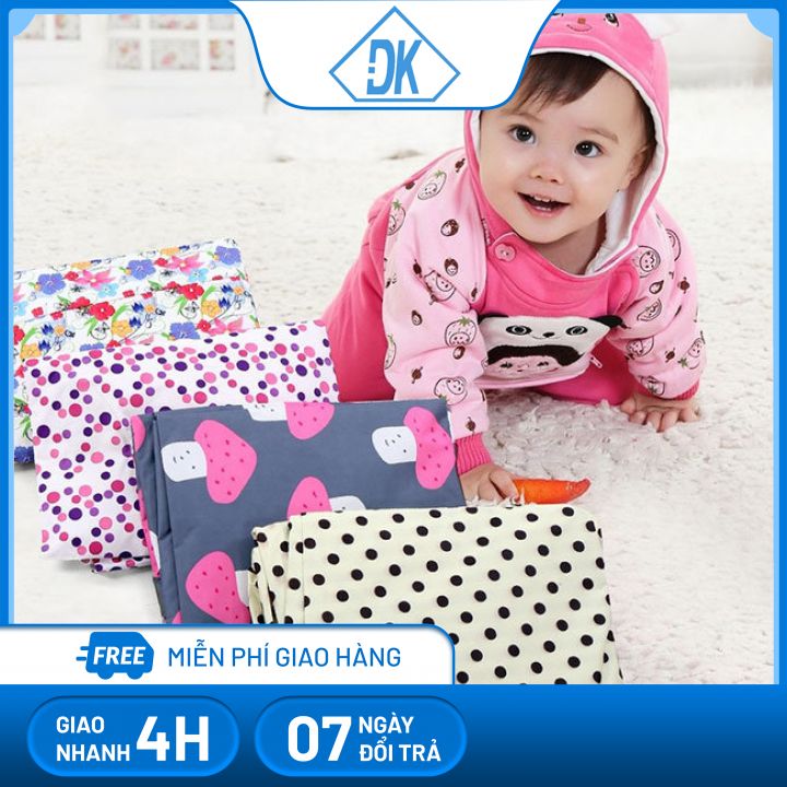 Ga bọc nệm chống thấm có họa tiết, được làm bằng polyester pha cotton tạo sự mát mẻ thông thoáng - Đăng Khoa 79 - Ga chống thấm cao cấp