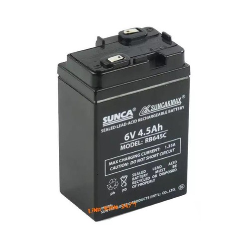 Bình ắc quy xạc dùng cho quạt, đèn sunca 6v s4.5ah