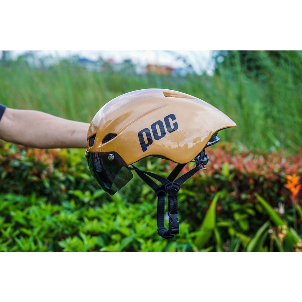 Mũ bảo hiểm chính hãng Poc 01 màu gold