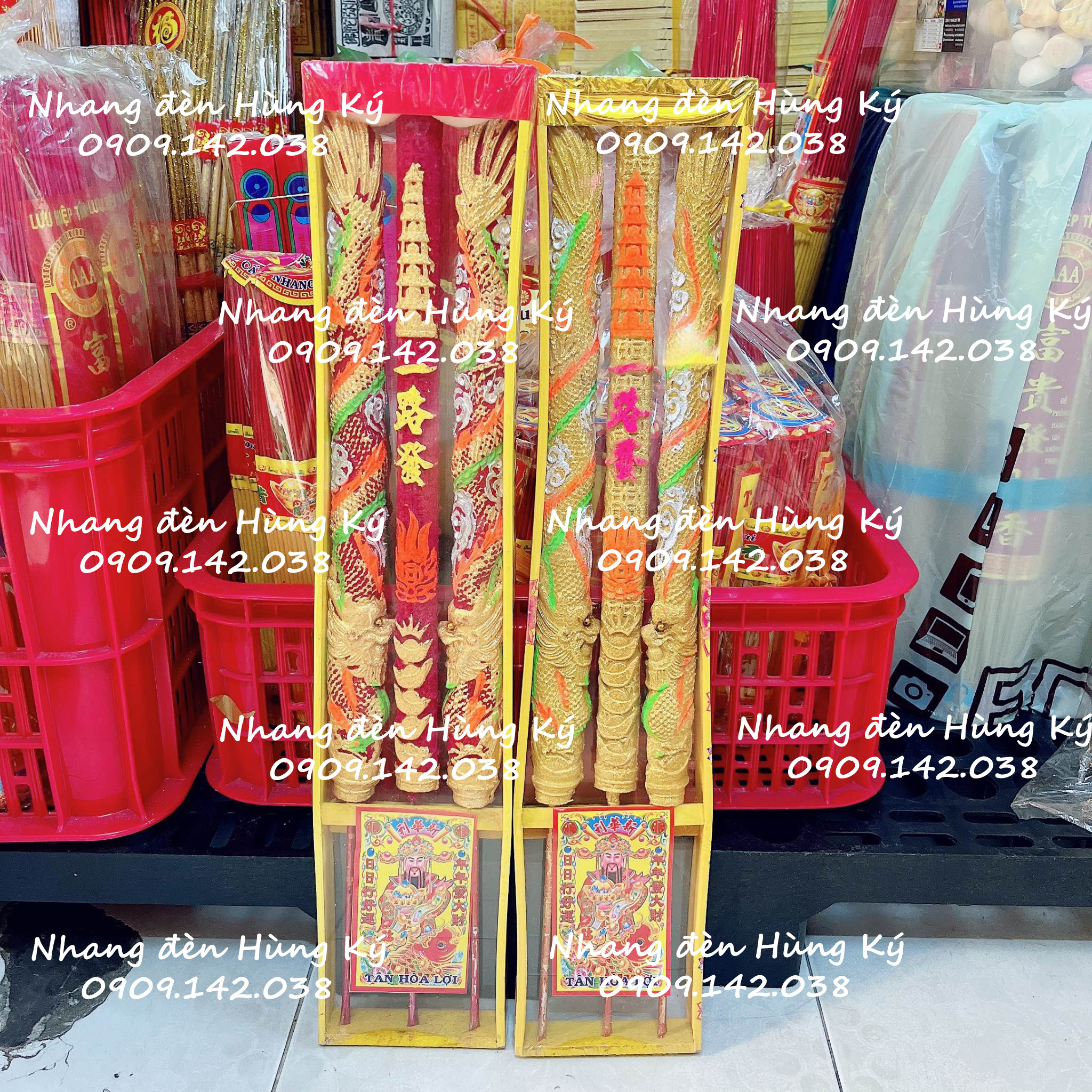 Nhang rồng lá 3 cây 5 tấc đứng tàn