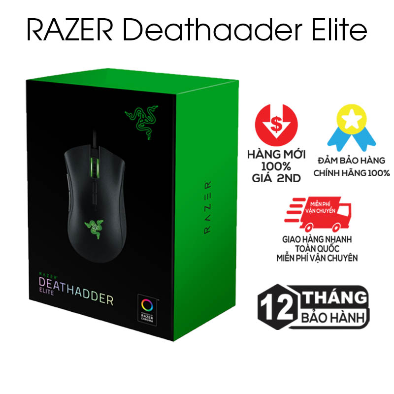 Chuột chơi game Razer Deathadder Elite 16000DPI - Bảo hành 12 tháng - Không box giá cực rẻ