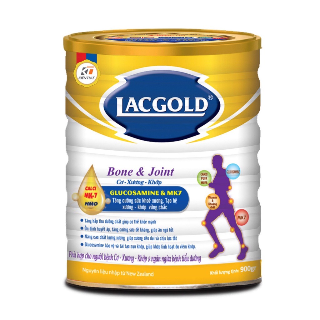 Sữa lacgold bone & joint cơ - xương - khớp 900g - dành cho người bệnh cơ xương khớp và ngăn ngừa bệnh tiểu đường