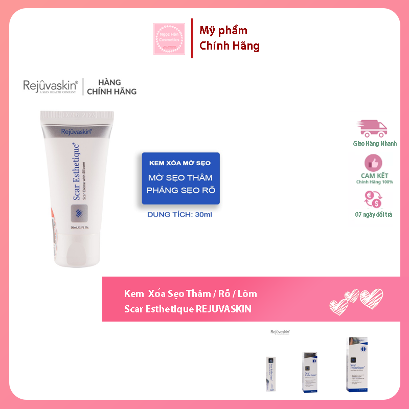 [HCM]Kem Xóa Sẹo Thâm / Rỗ / Lõm Scar Esthetique REJUVASKIN 30ml sản phẩm được bác sĩ phẫu thuật khuyên dùng