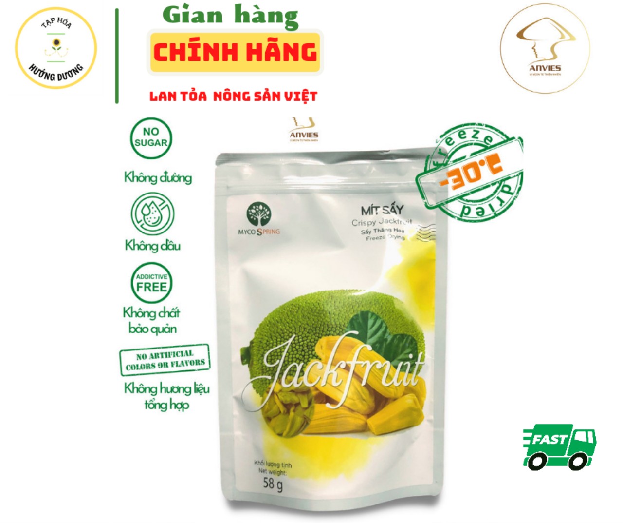Mít sấy thăng hoa - hoa quả sấy thăng hoa - Anvies