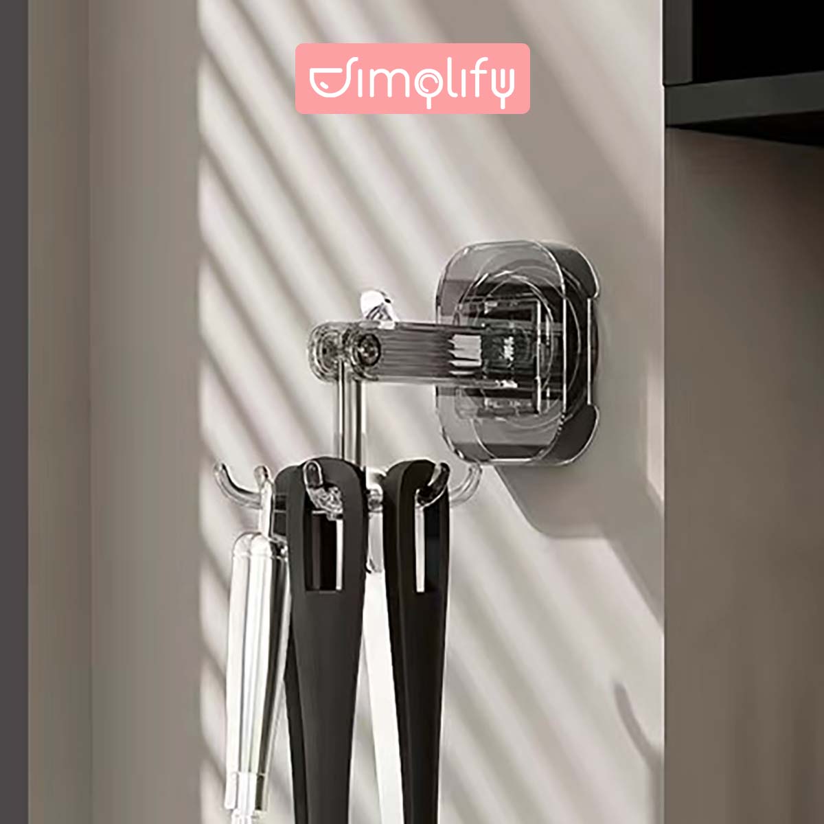Móc treo đồ bếp đa năng dán tường siêu dính 7 trong 1 xoay 360 độ