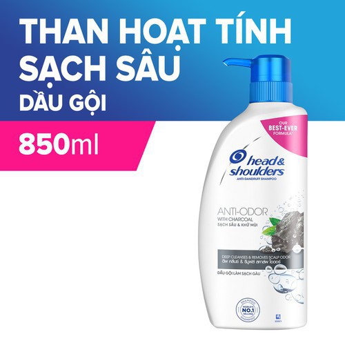 Dầu gội head & shoulder than hoạt tính sạch sâu 850ml