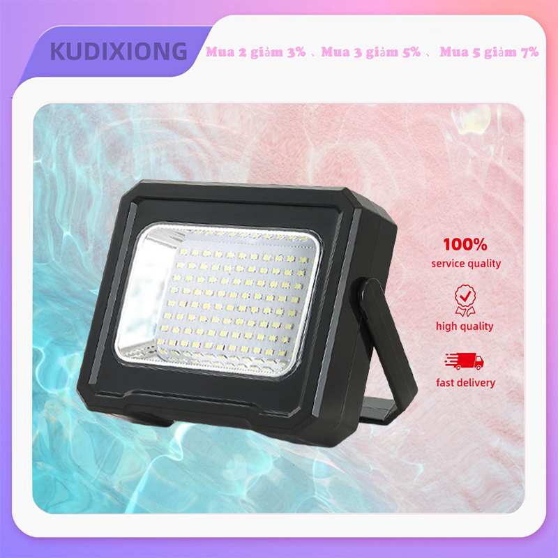 Kudixiong đèn xách tay năng lượng mặt trời gia đình đèn led khẩn cấp sạc điện ngoài trời cúp điện đèn pha