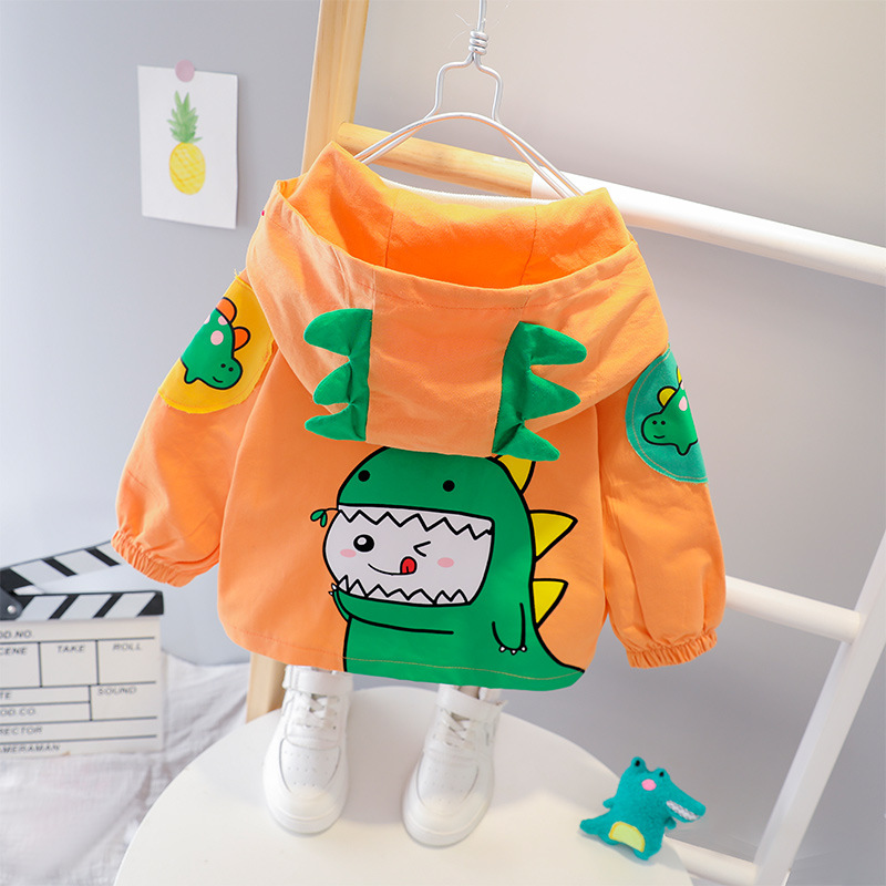 💖 ÁO TRẺ EM 💖 Áo khoác gió 2 lớp cho bé tạo kiểu dáng KHỦNG LONG ngộ nghĩnh - full size cho bé