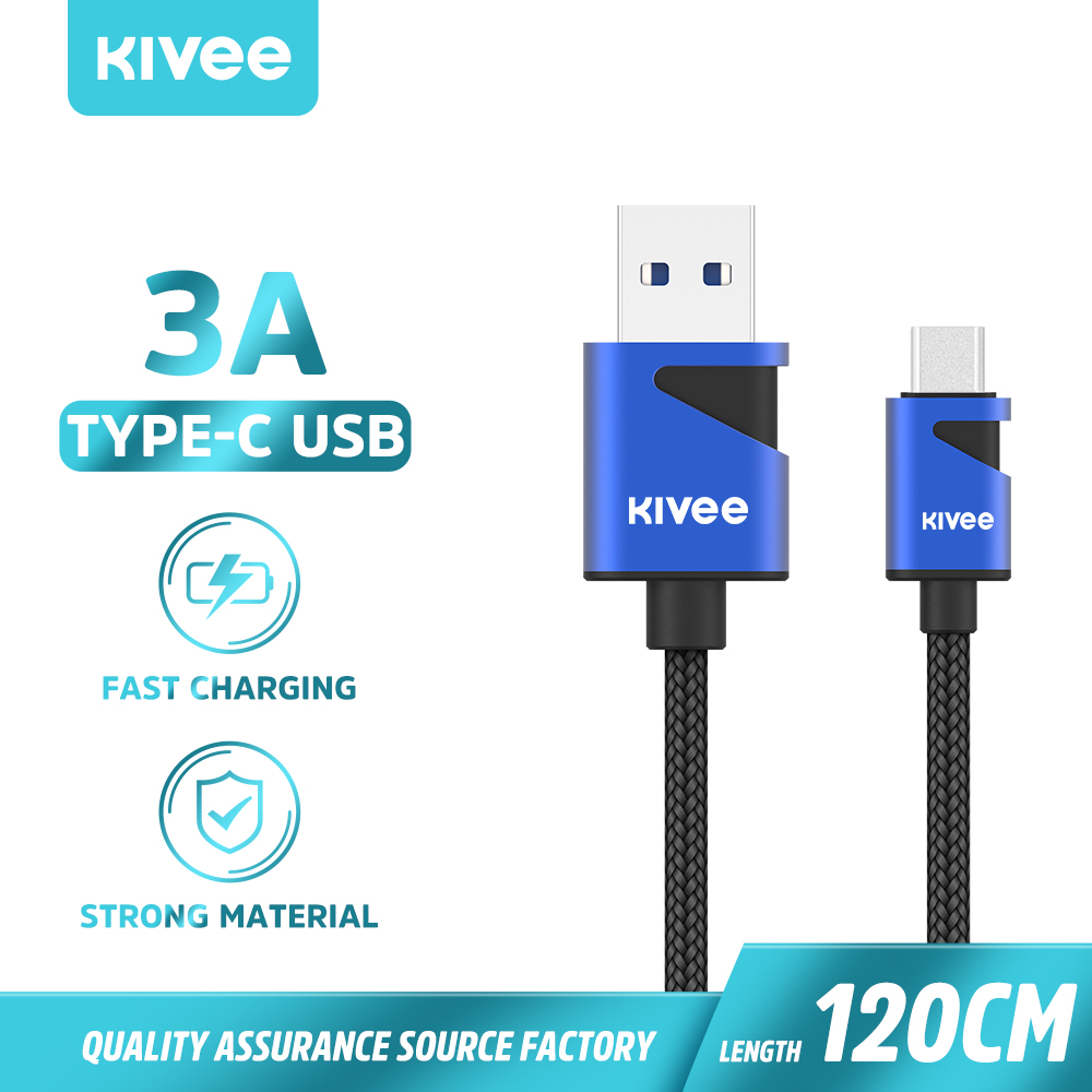Cáp sạc nhanh 3A 1,2M/Cáp sạc Micro USB/Cáp sạc Type-C/Cáp sạc Iphone Dây dữ liệu cho Iphone Xiaomi Samsung Huawei Dây cáp Bộ sạc USB Điện thoại di động(CT015) KIVEE
