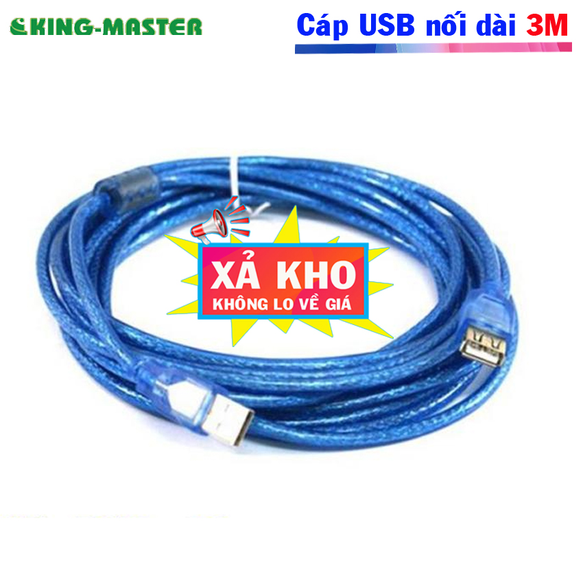 Dây Cáp USB nối dài 3M King Master chuẩn 2.0 Chống Nhiễu