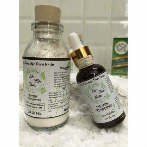 [HCM]BÁN CỰC CHẠY - Combo tái tạo sắc mộc thiên 30ml và Linh Chi Bột (tặng bột mặt nạ Vương Mộc Trà)