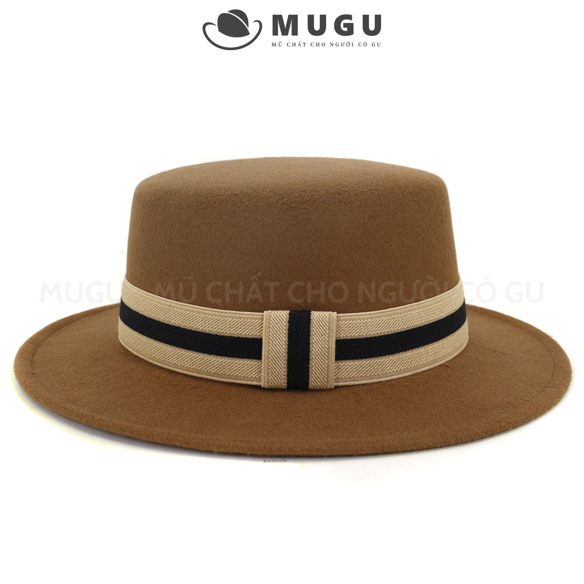 Mũ Boater Chóp Tròn TN03 Vành Ngắn - Nón Vintage Cao Cấp Chụp Ảnh chất Nỉ | MUGU