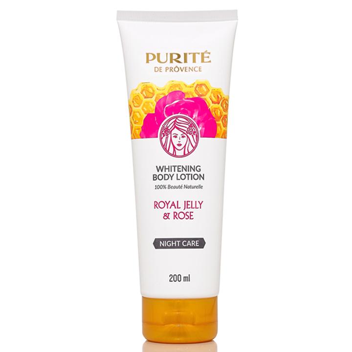 Sữa Dưỡng Thể Dưỡng Trắng Da PURITÉ Sữa Ong Chúa Hương Hoa Hồng 200ml