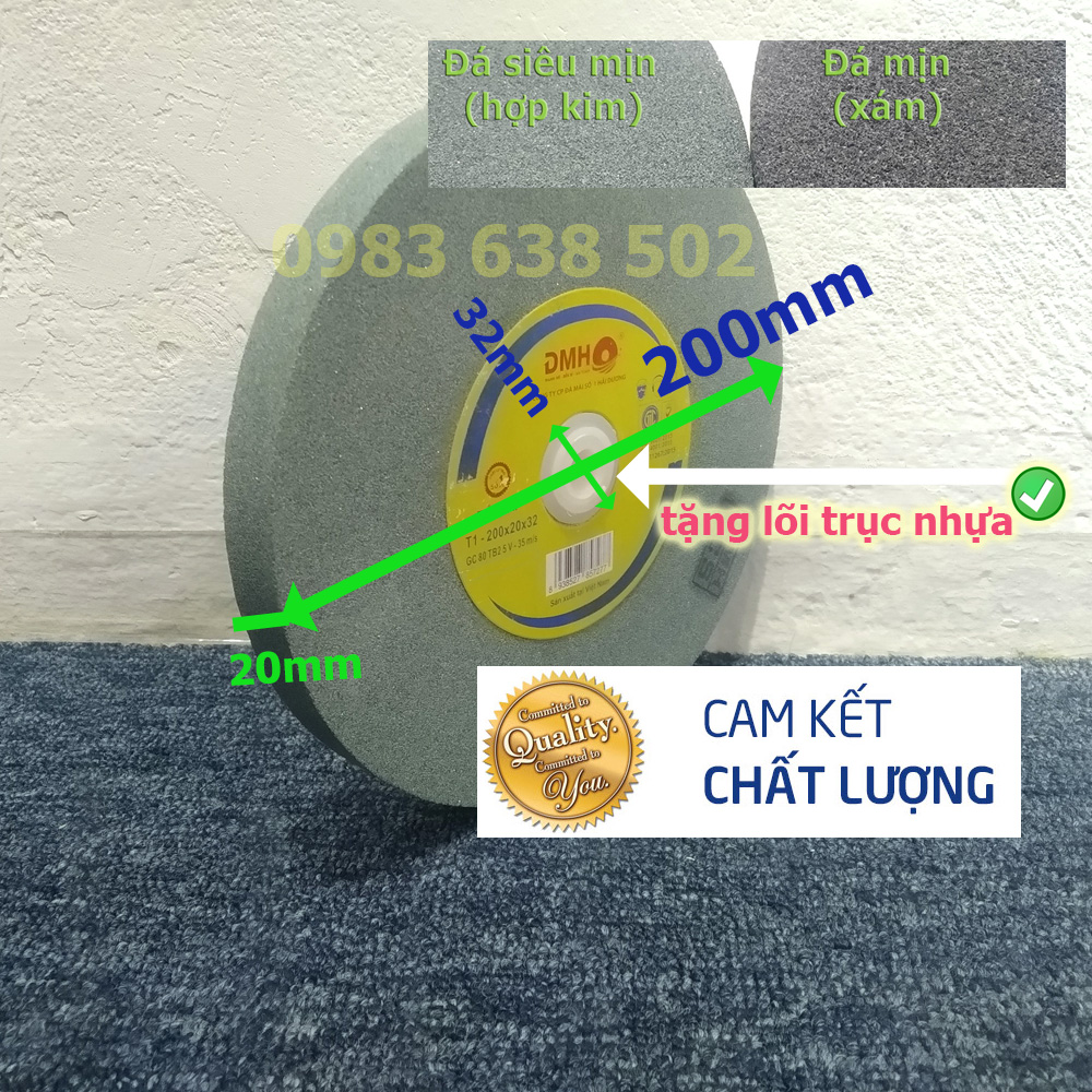 200*20*32 đá mài hợp kim siêu mịn Hải Dương 200mm trục 32mm mài tinh