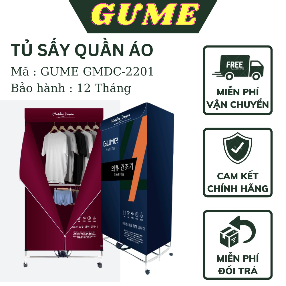 Máy Sấy Tủ Sấy Quần Áo Gume Nội Địa Hàn bảo hành 12 tháng