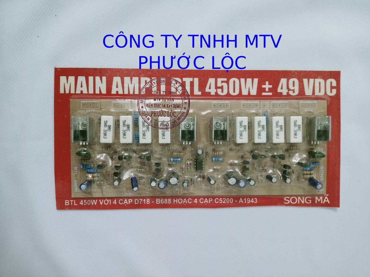 Bo mạch khuếch đại loa –btl 450w- 2 kênh -song mã
