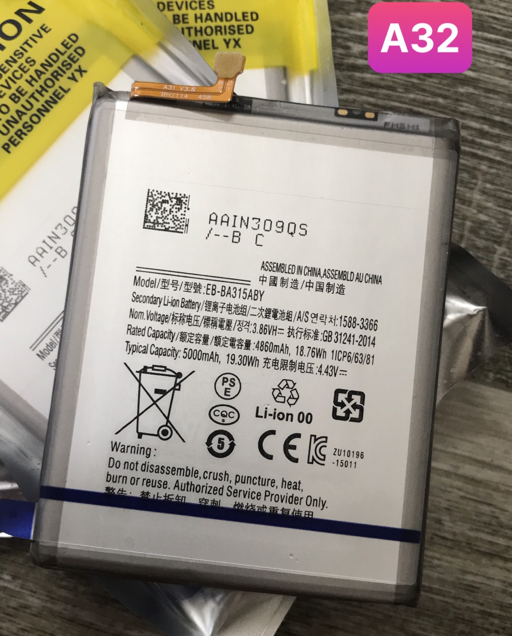 Pin samsung a22 / a32 / a31 mã eb-ba315aby chính hãng bảo hành đổi mới