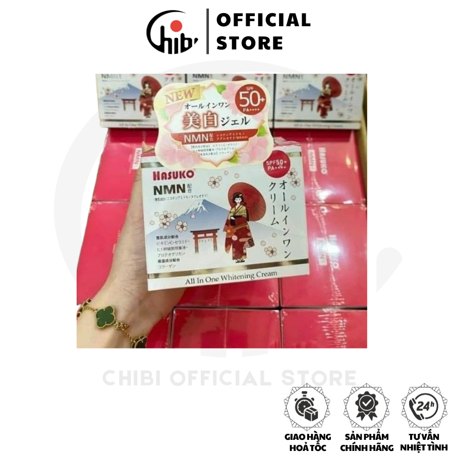 Kem trắng da bật tone toàn thân hasuko nmn nhật bản chống nắng spf 50+++