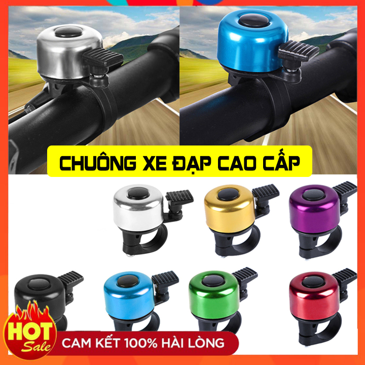 Chuông xe đạp thể thao mini âm thanh vang lớn nhiều màu sắc bằng hợp kim nhôm gắn ghi đông xe đạp