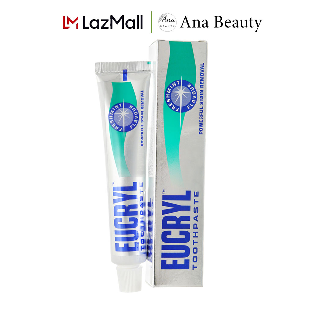 Kem Đánh Răng EUCRYL Làm Trắng Răng Hương Bạc Hà Tooth Paste Freshmint 62g
