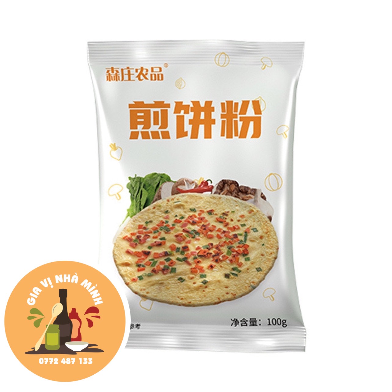 Bột làm bánh kếp- bánh tôm - bột trộn sẵn đa năng - gói 100gr