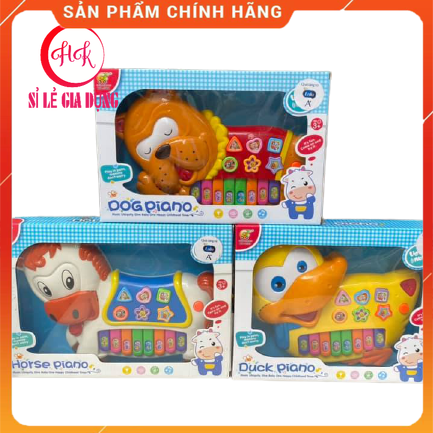 Đàn nhạc hình thú, hình bò, hình thỏ, hình ngựa - Đồ chơi đàn piano chất liệu nhựa dày, bóng bền- mẫu ngẫu nhiên HK mart